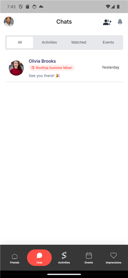 A group chat for every event