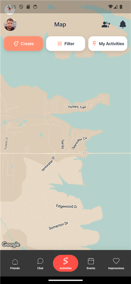 A live map of things to do